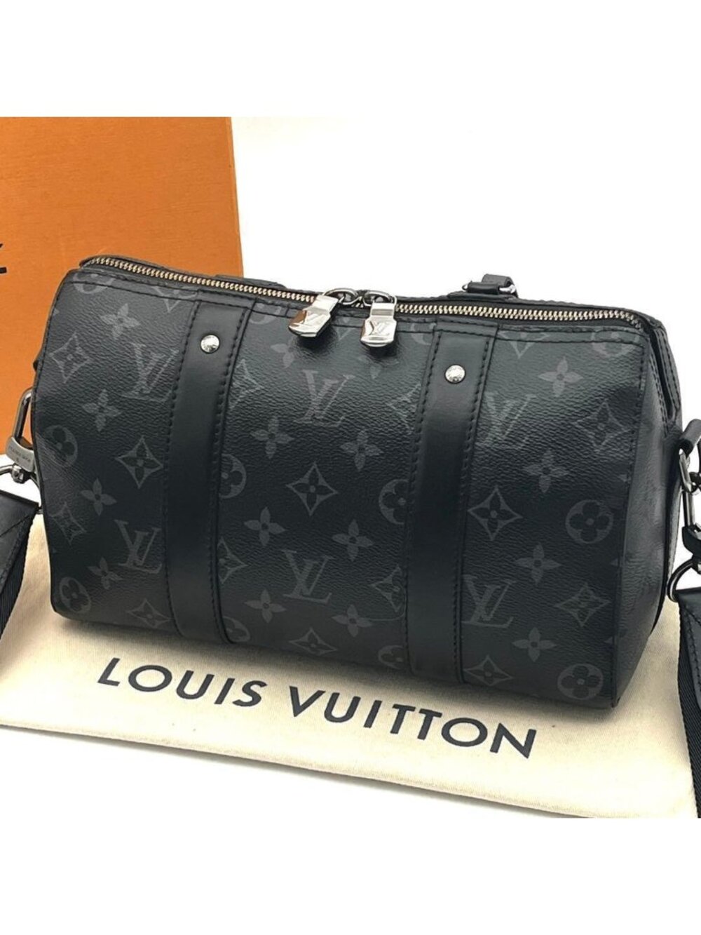 Louis Vuitton Monogram Eclipse City Keepall Shoulder Bag - Picture 2 of 10